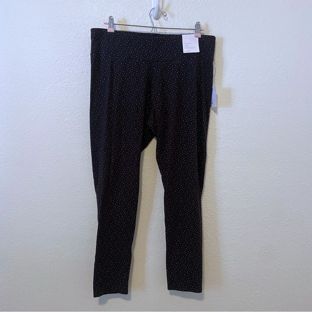 LC Lauren Conrad Black and White Pattered Leggings